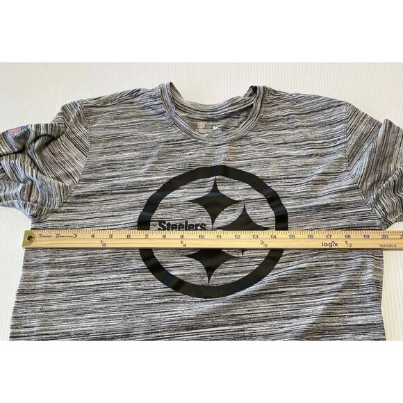 Pittsburgh Steelers Nike Dri-Fit Adult T-Shirt Size Med NFL On Field Gray - Picture 4 of 11